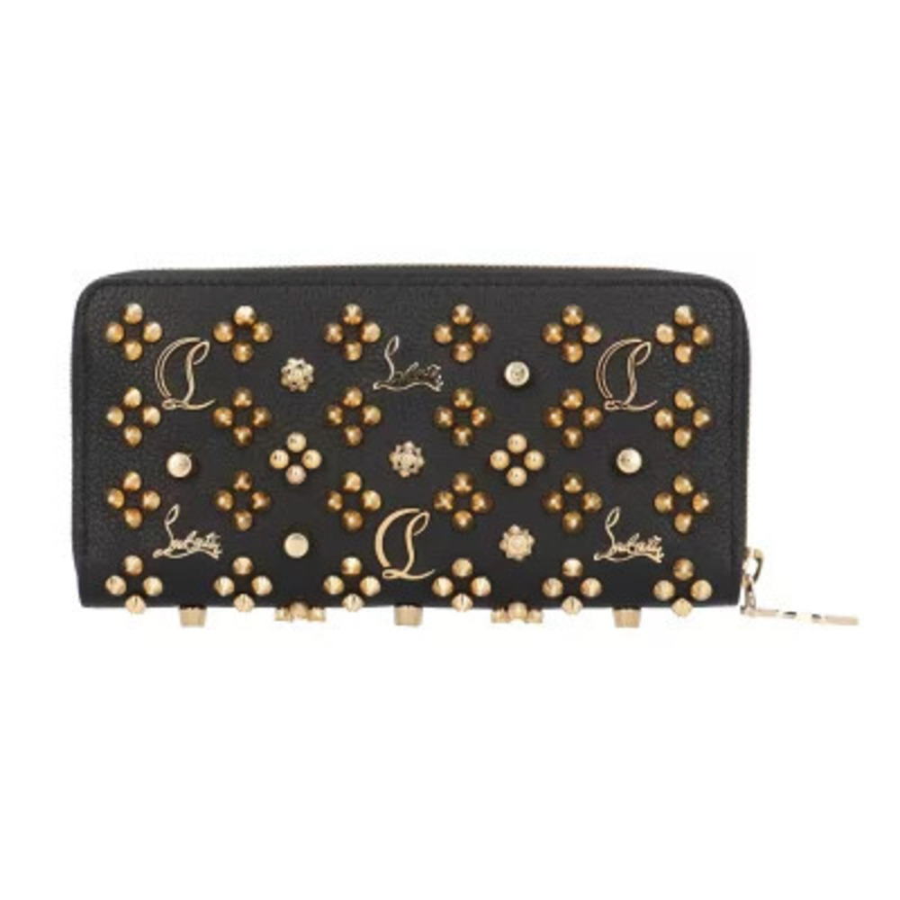 Christian Louboutin Leather Long Wallet Panettone Black